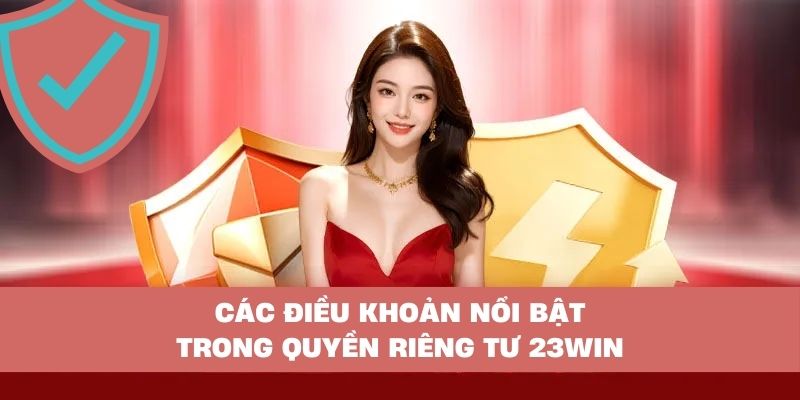 Các điều khoản quan trọng cần nhớ trong quyền riêng tư 23win